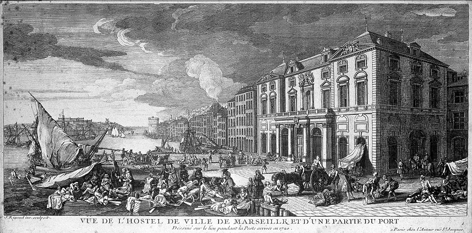 The_port_of_Marseille_during_the_plague_of_1720._Etching_by_Wellcome_L0007448